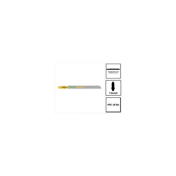 Festool S 75/2,5/50 Wood Fine Cut Lame De Scie Sauteuse - 50 Pièces. ( 204257 ) Forme Conique Pour De Coupes Nettes, Acier Hcs