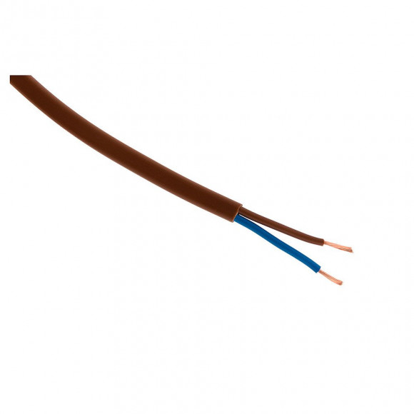 Câble D'alimentation Électrique Ho3vvh2-f 2x 0,75 Marron - 5m