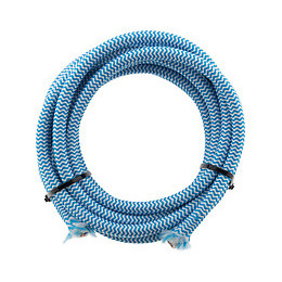 Câble Textile 3g1 Bleu Et Blanc 3m