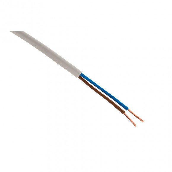 Câble D'alimentation Électrique Ho3vvh2-f 2x 0,75 Blanc - 5m