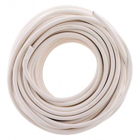 Câble D'alimentation Électrique Ho5vv-f 2x 1,5 Blanc - 50m