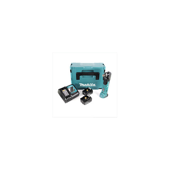 Makita Dtm 51 Rfj Découpeur-ponceur Multifonctions Sans Fil 18v Li-ion + 2x Batteries Bl 1830 3,0 Ah Li-ion + Chargeur Rapide 