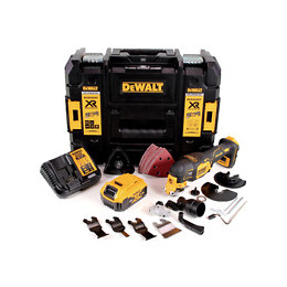 Dewalt Dcs 356 P1 Outil Multifonction Oscillant Sans Fil 18v Brushless + 35 Pièces D'accessoires + 1x Batterie 5,0ah + Chargeu