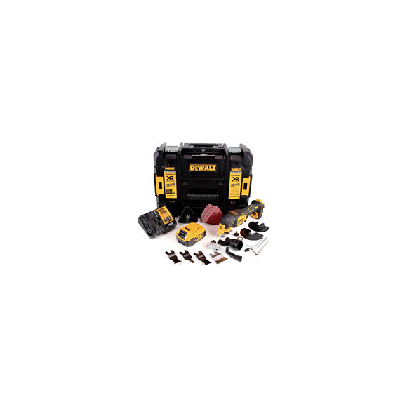 Dewalt Dcs 356 P1 Outil Multifonction Oscillant Sans Fil 18v Brushless + 35 Pièces D'accessoires + 1x Batterie 5,0ah + Chargeu