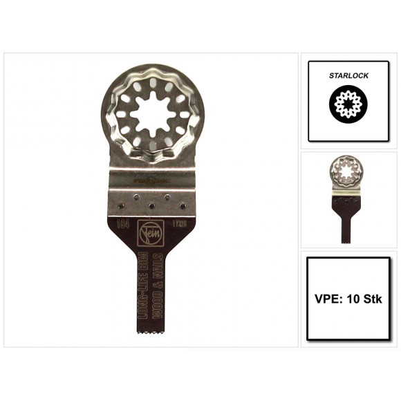 Fein Long-life E-cut Starlock Lame De Scie 10 Pièces. 30 X 10 Mm ( 63502184240 ) Bi-métal