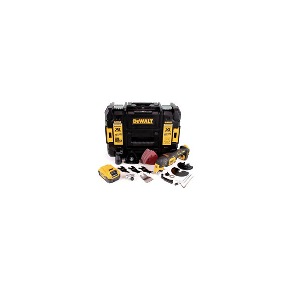Dewalt Dcs 356 Nt Outil Multifonction Oscillant Sans Fil 18v Brushless + 35 Pièces D'accessoires + 1x Batterie 5,0 Ah + Coffre