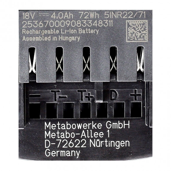Batterie Metabo 18v 4,0 Ah Lihd
