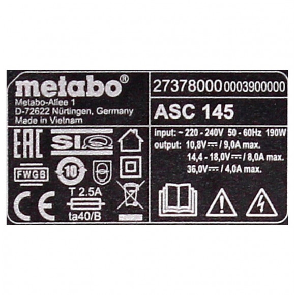 Power Set Metabo (2 X 18v 5,5 Ah Lihd Asc145)