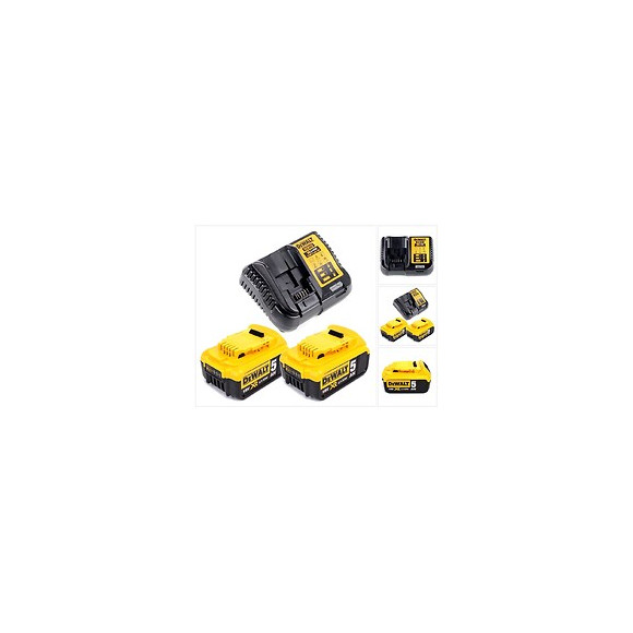 Dewalt Dcb 113 P2 Chargeur 18v + 2x Dcb184 Batteries 5,0ah