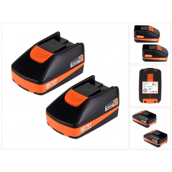 Fein Set De Deux (02) Batteries 3,0 Ah 18v Li-ion ( 2x 92604182020 ) + Affichage Led