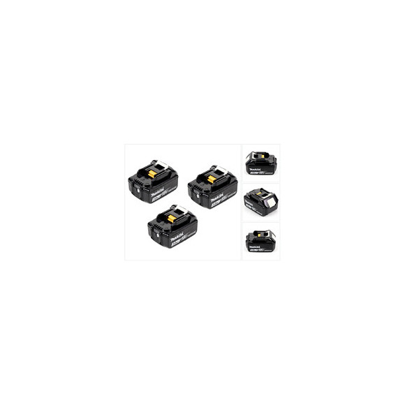 Makita Bl 1830 B Batteries 18v - 3 Ah / 3000 Mah Li-ion Avec Témoin De Charge Intégré - 3 Pièces