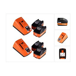 Fein Kit De Démarrage Haute Puissance 18 V ( 92604318030 ) 4x Batteries 5,2 Ah + 2 X Chargeurs Alg 80