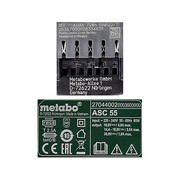 Metabo Basis Set 18v - 2x Batteries Lihd 4,0ah ( 625367000 ) + Chargeur Asc 55 ( 627044000 )