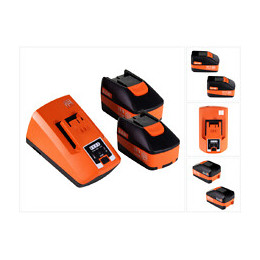 Fein Starter Set 18v Chargeur Rapide Alg 80 + 2x Batteries 6,0ah ( 92604314010 )