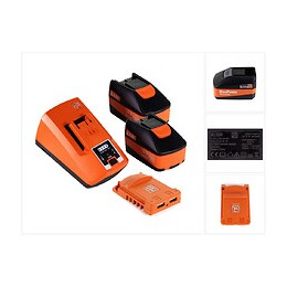Fein Starter Set Usb Edition 18v - 2x Batteries 6,0ah + Chargeur + Usb Adaptateur Batterie ( 92604314020 )