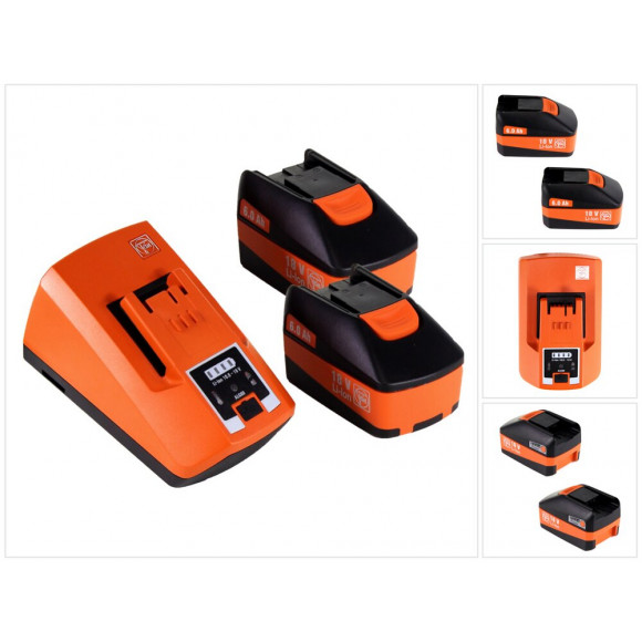 Fein Starter Set 18v Chargeur Rapide Alg 80 + 2x Batteries 6,0ah ( 92604314010 )