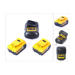 Dewalt Starter Kit Dcb105p2-qw 18v: 2x Batteries Dcb 184 5,0 Ah + 1x Chargeur Dcb 115