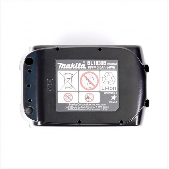 Makita Bl 1830 B 18v - Batterie Li-ion 3 Ah / 3000 Mah Avec Affichage Led - Original, Pas De Réplique