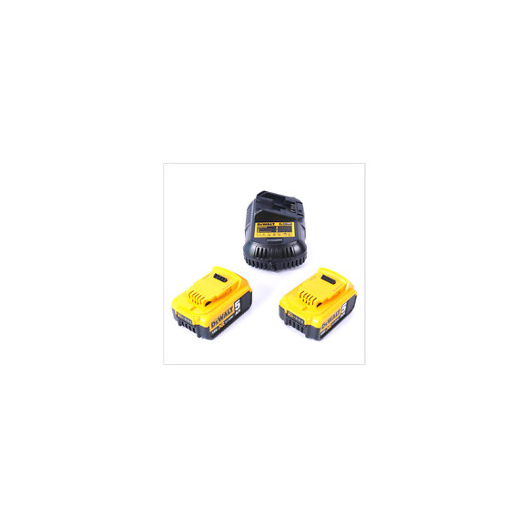 Dewalt Starter Kit Dcb105p2-qw 18v: 2x Batteries Dcb 184 5,0 Ah + 1x Chargeur Dcb 115