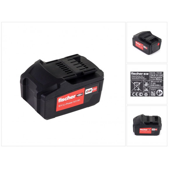 Fischer Fss-b Batterie Li-ion 18v 4.0 Ah - Cas Partner  ( 552930 )