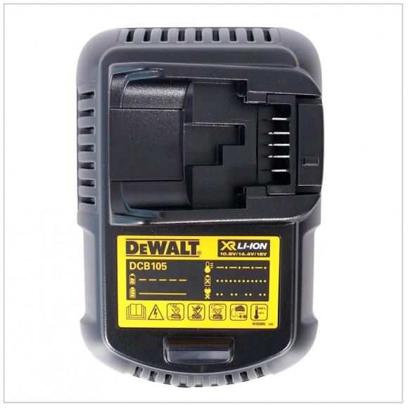 Dewalt Starter Kit Dcb105p2-qw 18v: 2x Batteries Dcb 184 5,0 Ah + 1x Chargeur Dcb 115