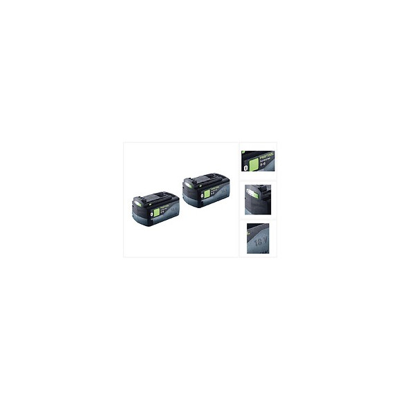 Festool Power Set 5,2 Asi Ensemble De - 2x Batteries Bp 18 Li 5,2 Asi Bluetooth ( 202479 )