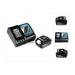 Makita Kit Power Set Avec 1x Batteries Bl 1860 B  6,0 Ah 18 V + Chargeur Rapide Dc 18 Rc