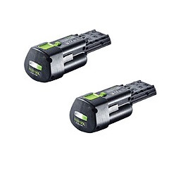 Festool Power Ensemble De - 2x Batterie Bp 18 Li 3,1 Ergo Pour Ponceuses Hybrides Pack 18v 3,1 Ah / 3.100 Mah Li-ion ( 202499 )