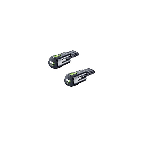 Festool Power Ensemble De - 2x Batterie Bp 18 Li 3,1 Ergo Pour Ponceuses Hybrides Pack 18v 3,1 Ah / 3.100 Mah Li-ion ( 202499 )