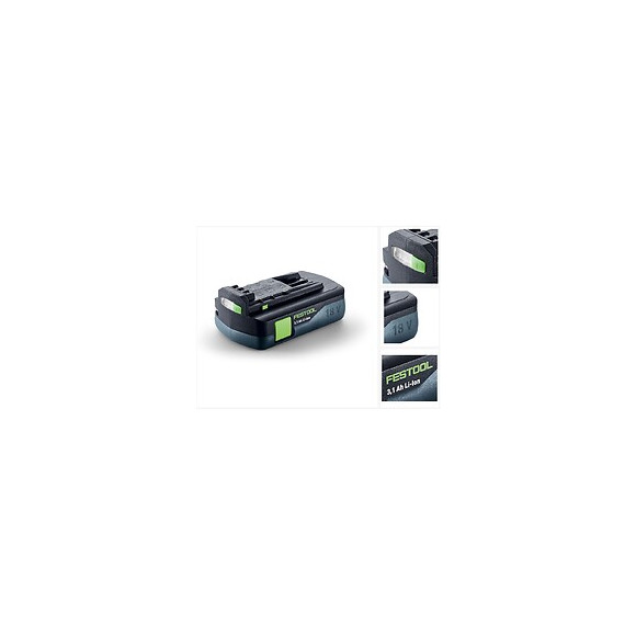Festool Bp 18 Li 3,1 C 18v 3,1 Ah Li-ion Batterie Avec Led ( 201789 )