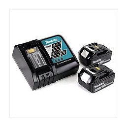 Makita Power Source Kit Li 18v: 2x Batteries Bl1860b Akku 6,0ah + Chargeur Dc18rc ( 199480-6 )