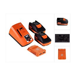 Fein Starter Set Usb Edition 18v - 2x Batteries 3,0ah + Chargeur + Usb Adaptateur Batterie ( 92604315020 )