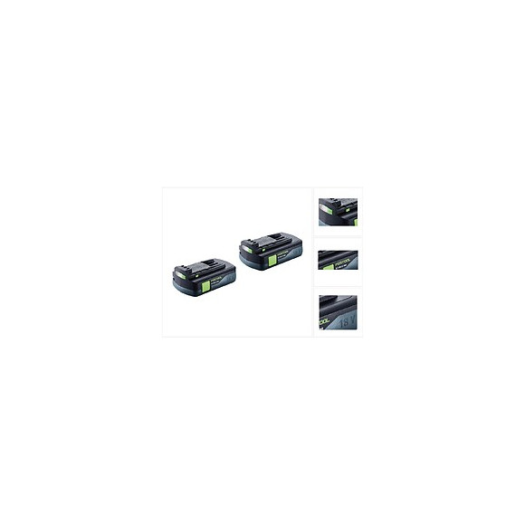 Festool Power Ensemble 3,1 C De - 2x Batteries  Bp 18 Li 3,1 C Pack 18v 3,1 Ah Li-ion + Affichage Led ( 201789 )