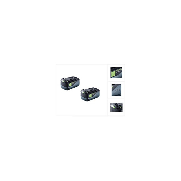 Festool Power Set 5,2 As Ensemble De - 2x Batteries Bp 18 Li 5,2 18v 5,2 Ah Li-ion + Technologie Airstream ( 200181 )