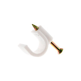 20 Attaches Plastiques Ø4 Blanc - Zenitech