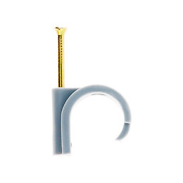 20 Attaches Plastiques Ø14 Gris - Zenitech