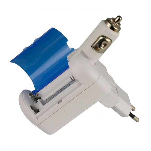 Kit De Charge All-in-1 Avec 2x Usb + 1 Chargeur Allume Cigare Rotatif 180° + 1 Chargeur Secteur Avec Réserve Énergie