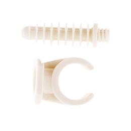 Lot De 10 Clips Ø16 Mm Avec Chevilles Blanc - Zenitech