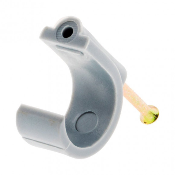 20 Attaches Plastiques Ø14 Gris - Zenitech