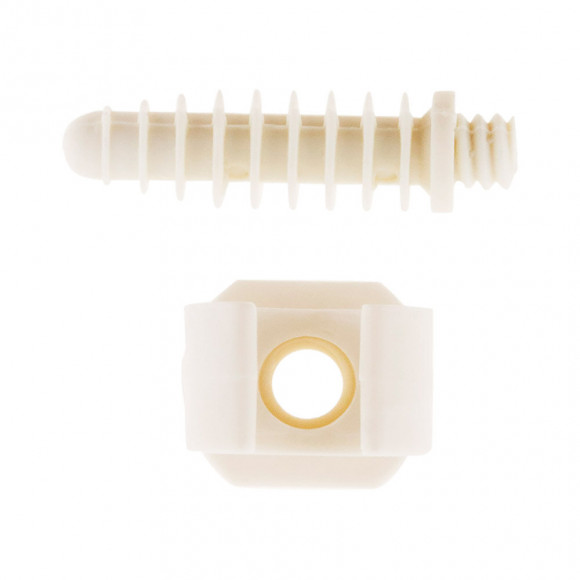 Lot De 10 Clips Ø16 Mm Avec Chevilles Blanc - Zenitech