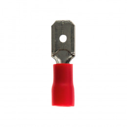 10 Cosses Rouge Languettes Mâles 6,3 Mm - Zenitech