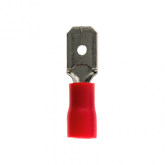 10 Cosses Rouge Languettes Mâles 6,3 Mm - Zenitech