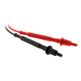 Lot De 2 Cordons Pointe De Touche Ø4mm Avec Fiche Coudée : 1 Rouge + 1 Noir - Zenitech
