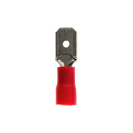 10 Cosses Rouge Languettes Mâles 6,3 Mm - Zenitech