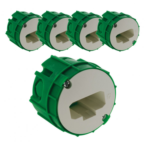 Lot De 5 Boîtes Dcl Applique Murs Pleins Placo Ø54mm