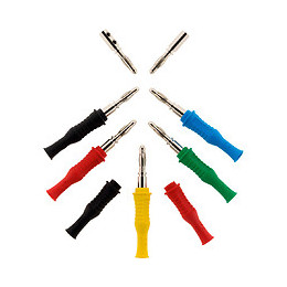 Lot De 7 Connecteurs Males Souples Ø4mm 36a: 2 Rouges + 2 Noires + 1 Bleu + 1 Jaune + 1 Vert - Zenitech