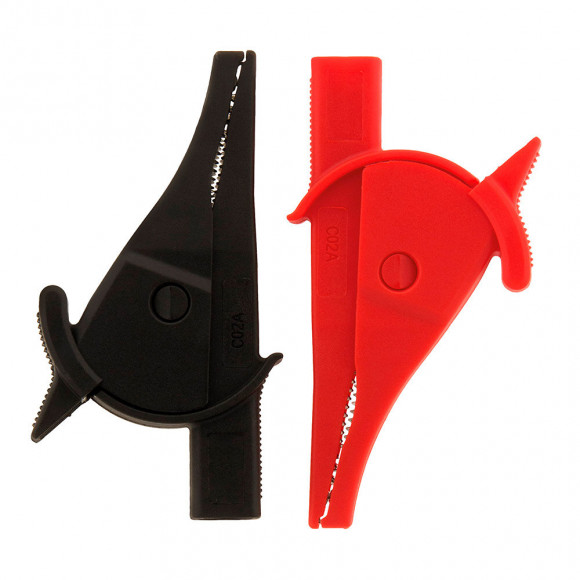 Lot De 2 Pinces Ø4mm De Sécurité Large Ouverture: 1 Rouge + 1 Noire - Zenitech