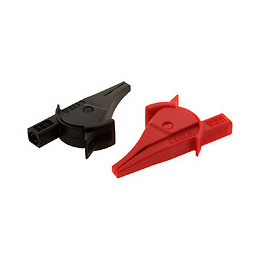 Lot De 2 Pinces Ø4mm De Sécurité Large Ouverture: 1 Rouge + 1 Noire - Zenitech