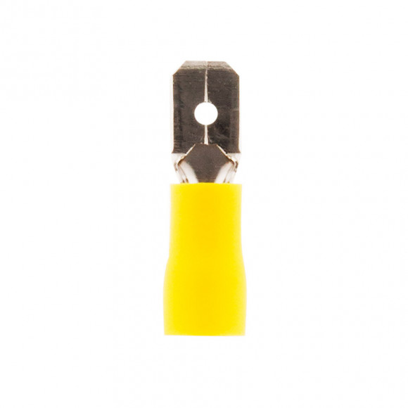 10 Cosses Jaune Languettes Mâles 6,3 Mm - Zenitech
