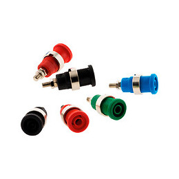 Lot De 6 Douilles De Sécurité Ø4mm Fixation Par Écrou: 2 Rouges + 2 Noires + 1 Bleue + 1 Verte - Zenitech